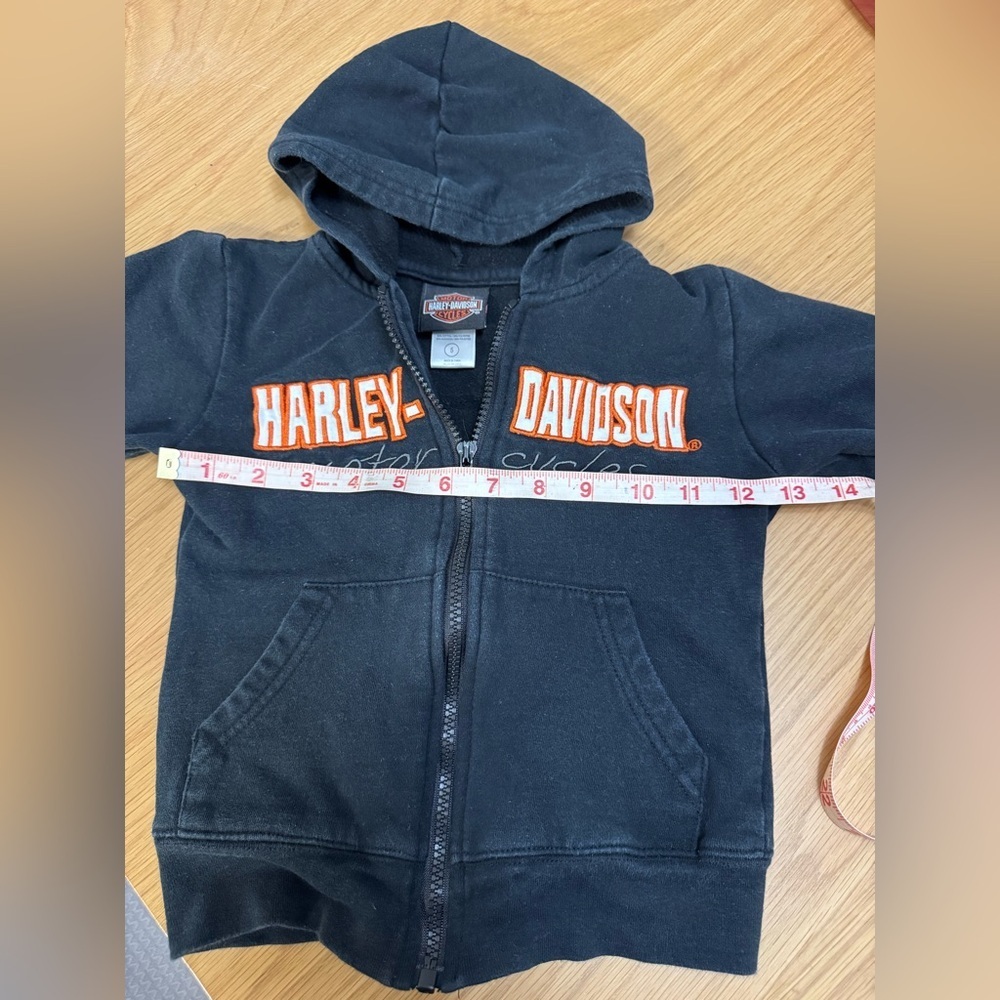 Harley-Davidson Kids Zip-Up Hoodie – Size 5 - Picture 6 of 7